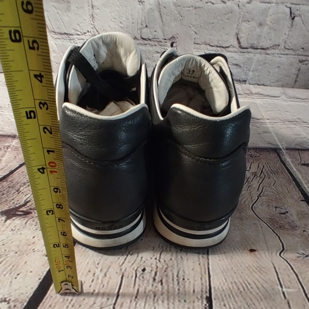 Hogan Platform Black Silver Sneakers 37 - Picture 14 of 16